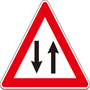 The two-way road ahead is straight