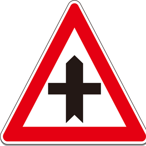 Four-way road after road